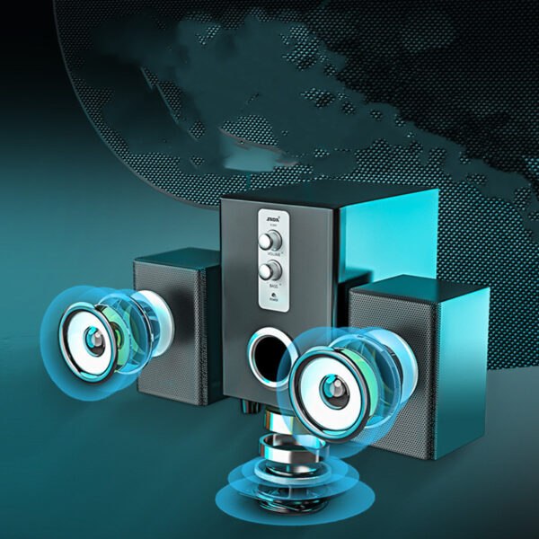 3 in 1 Home Speaker 3.5mm Wired Computer Speakers HD Sound USB Powered Sound Box - Image 3