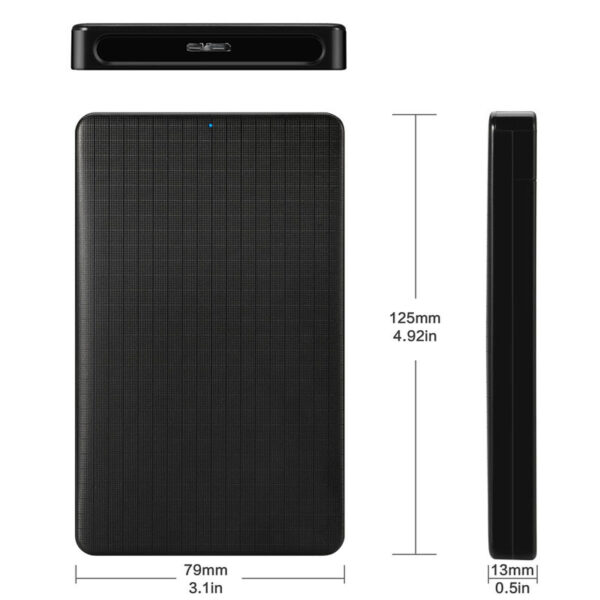 Grid Pattern Business Style USB3.0 Mobile Hard Disk Box - Image 3