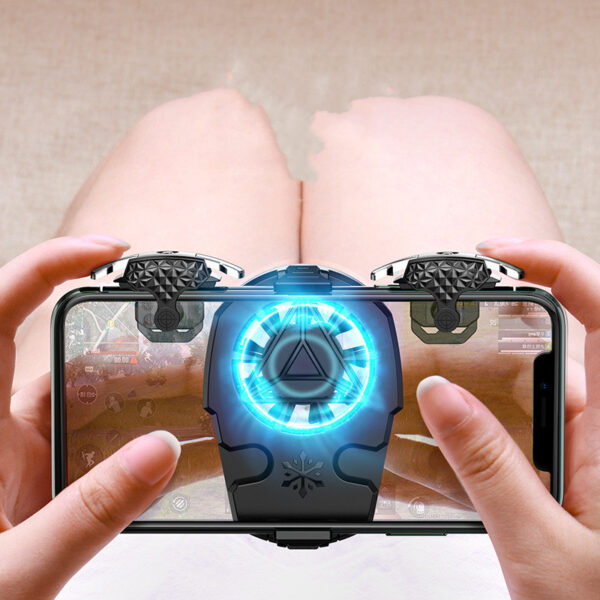 Compatible With Apple, Multi-function Mobile Phone USB Game Cooler System Cooling Fan Gamepad Holder Stand Radiator For Phone - Image 3