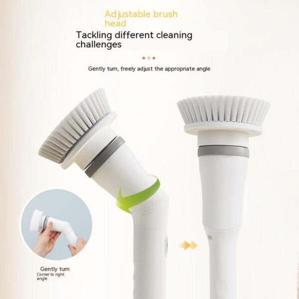 Electric Scrubber Cleaning Wall Long Handle Elbow Telescopic Multifunction Cleaning Brush - Image 10