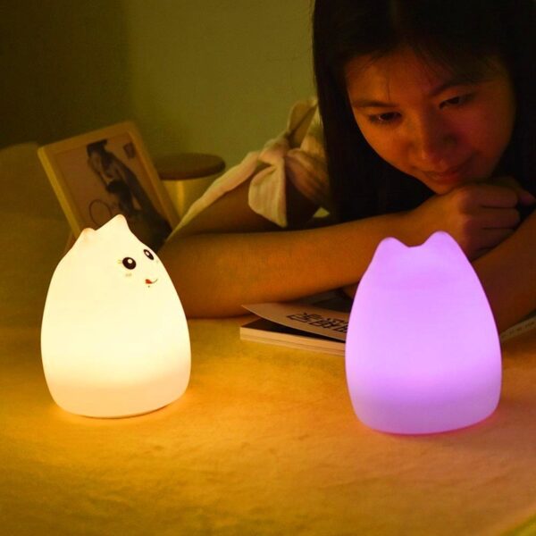 Silicone Touch Sensor LED Night Light For Children Baby Kids - Image 9