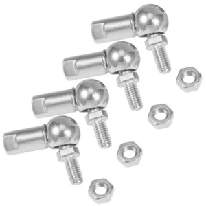 CS8, Rod End Ball Bearing, M5X0.8mm Carbon Steel Right Hand 4Pcs